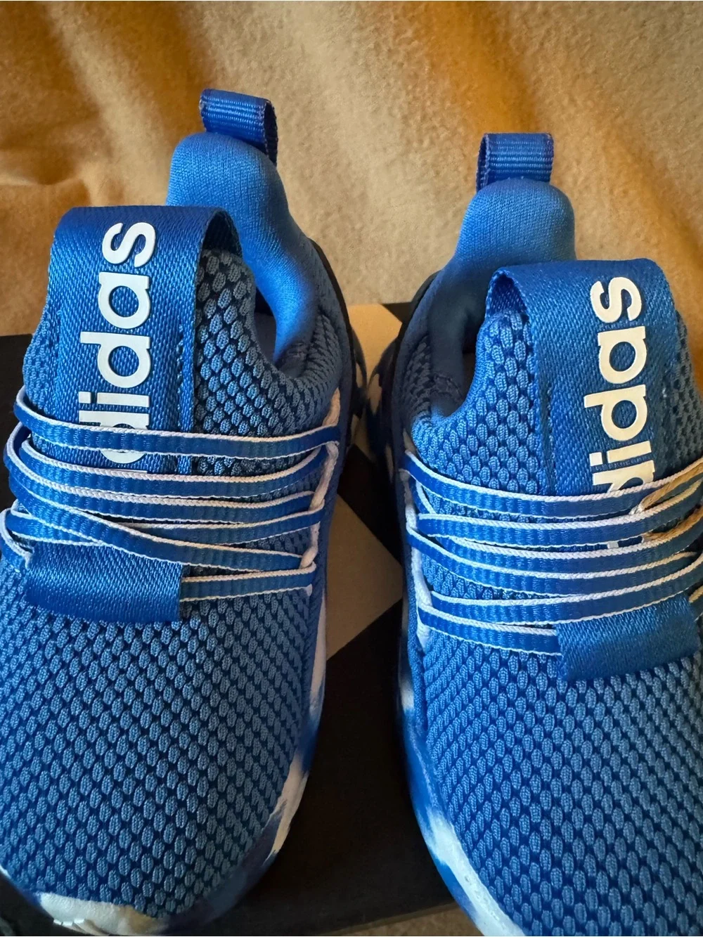 adidas Lite Racer Adapt 7.0 I Unisex Toddler Sneaker Blue/White Slip On US 5K